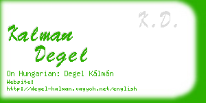 kalman degel business card